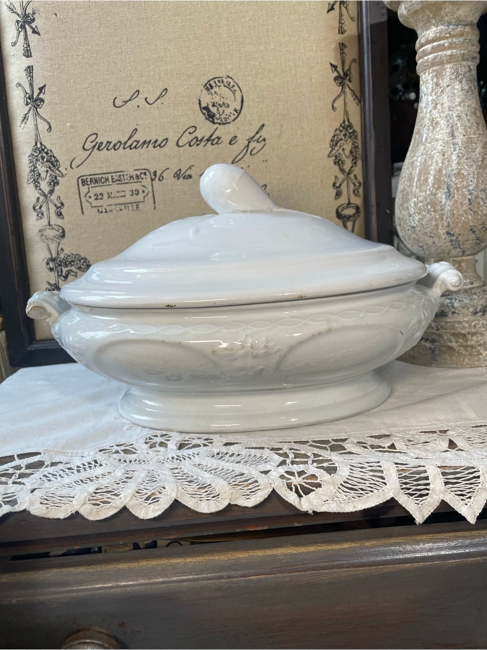 serving bowl French Country decor
Late 1800’s - early 1900 era ironstone - Picture 6 of 15
